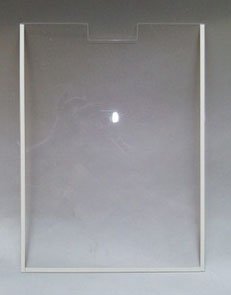 Настенный карман из пластика (вертикальный) А6 со скотчем, арт. 16176