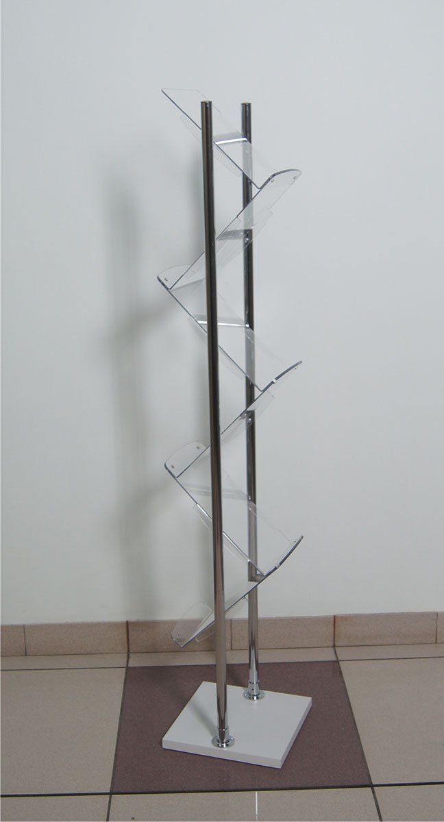Напольная стойка для печатной полиграфической продукции «Зигзаг-хром», арт. 15506 